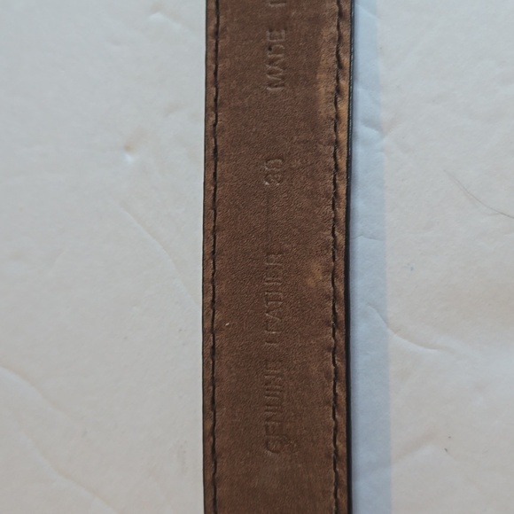 J.Riggings Mens Dark brown Premium leather Woven Dress Belt LUXURY Sz.38 - Picture 7 of 9